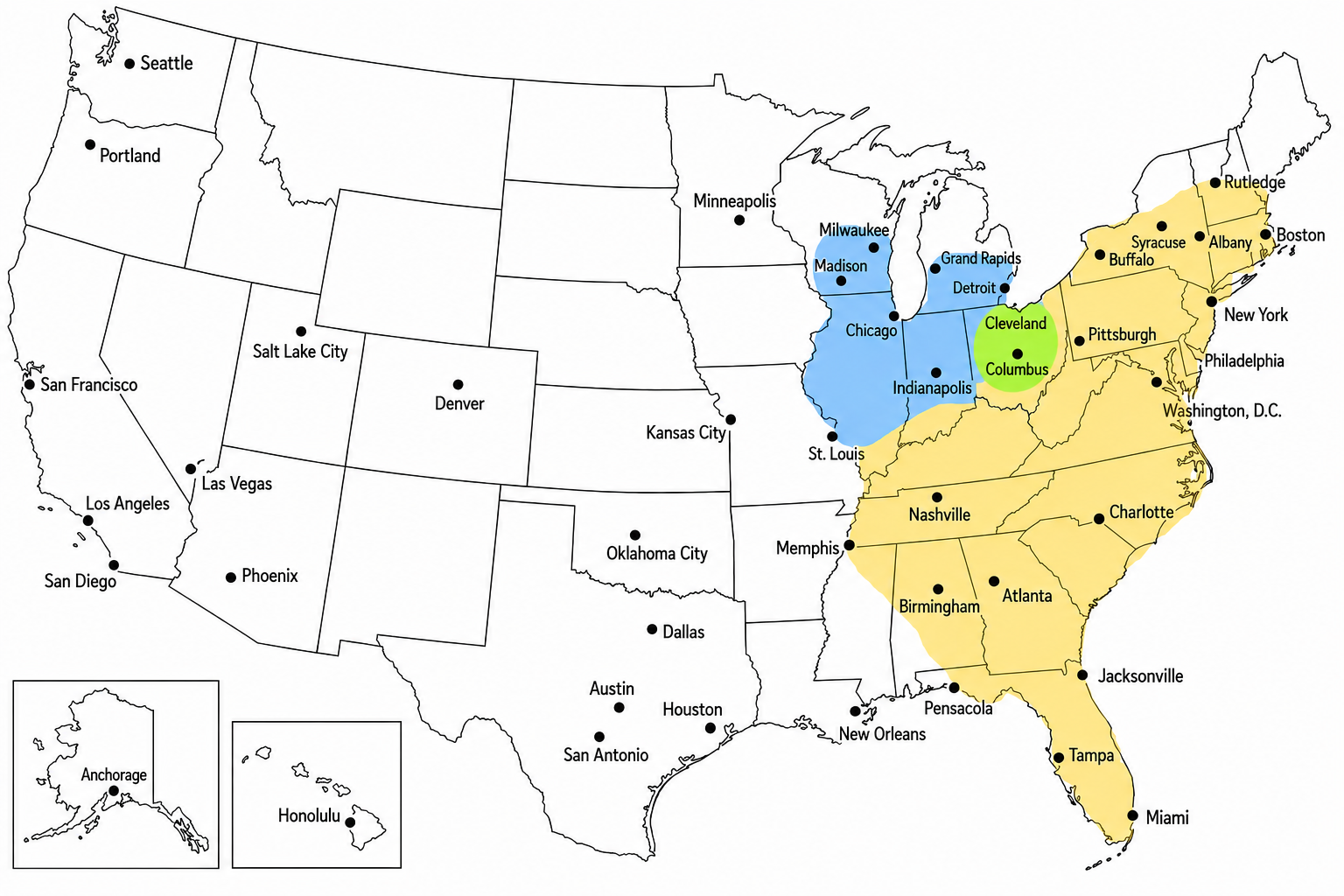 Final Destination transportation coverage map